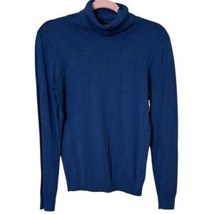 🍁 Andrew Marc Small Blue Turtleneck Sweater